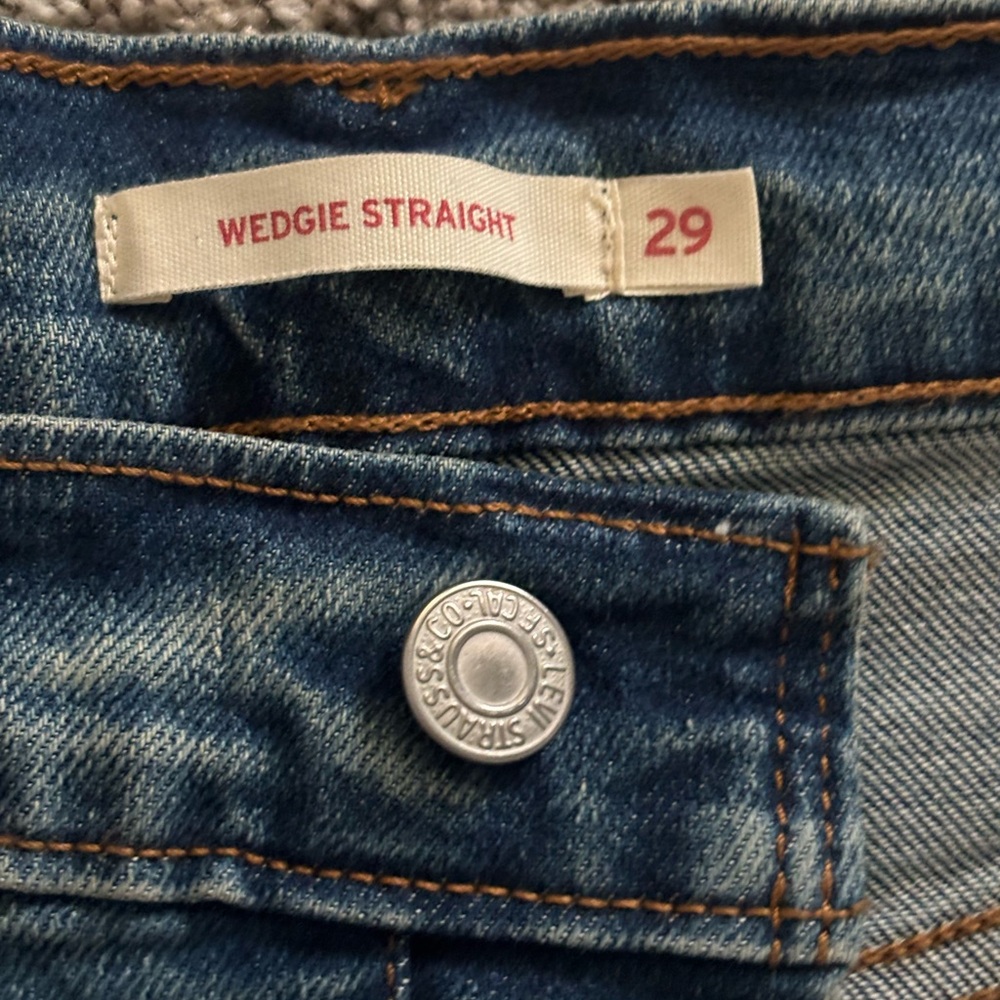 Levi's Blue Denim Wedgie Jeans